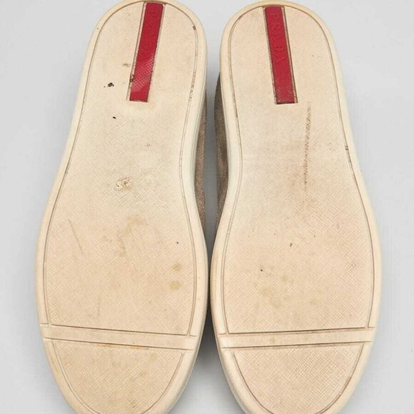 Prada Grey Suede Slip On Sneakers Size 6.5/37 - Picture 2 of 4